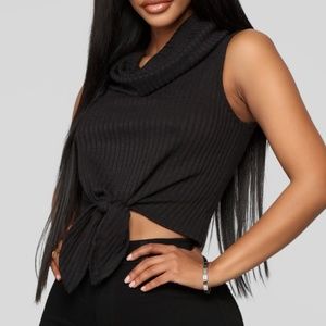 Knit Turtleneck Tank Top